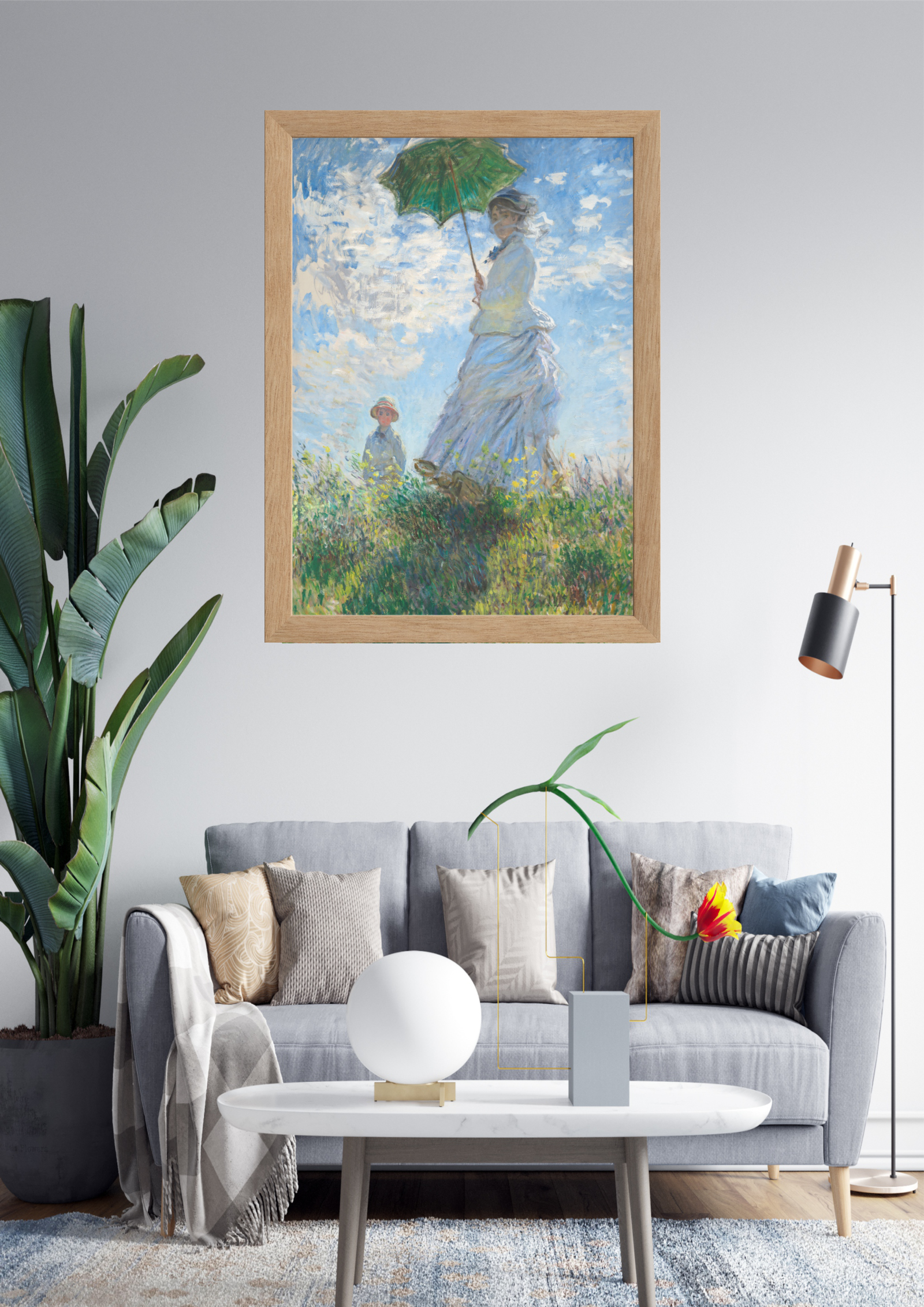 Passeio ao Sol: A Elegância de um Momento -Passeio ou Mulher com Sombrinha, Claude Monet - Imagem 3