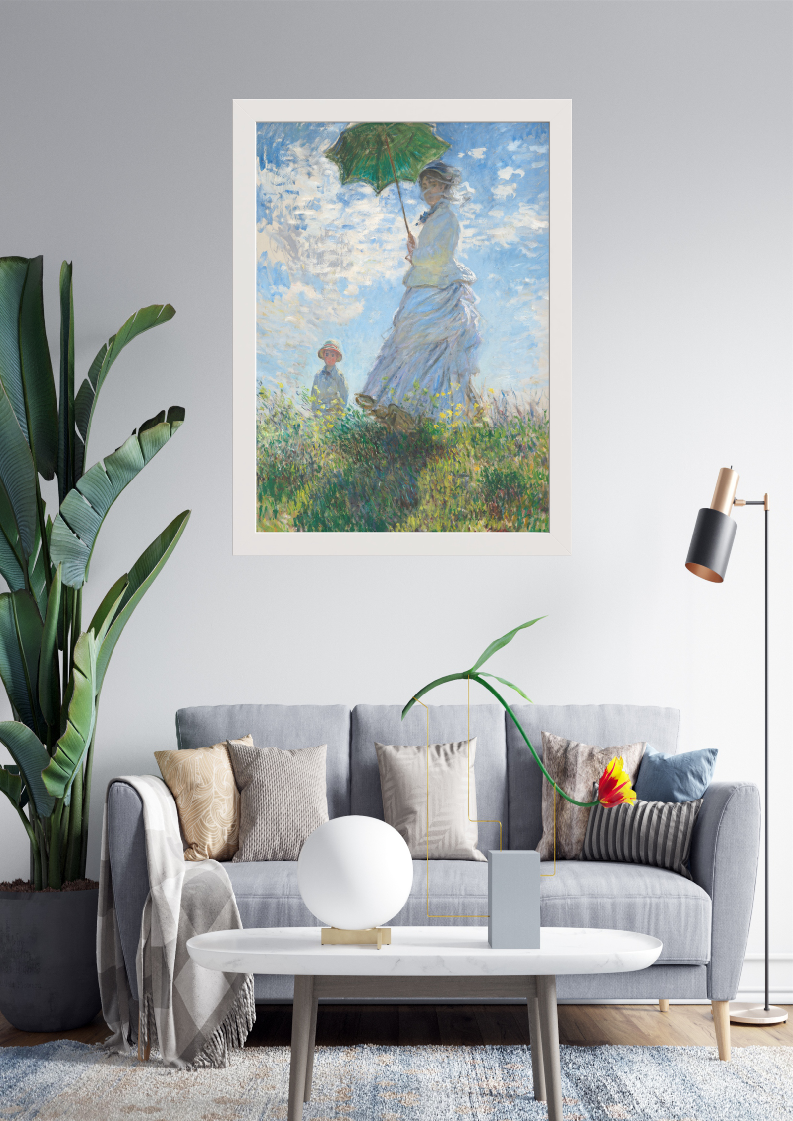 Passeio ao Sol: A Elegância de um Momento -Passeio ou Mulher com Sombrinha, Claude Monet - Imagem 4