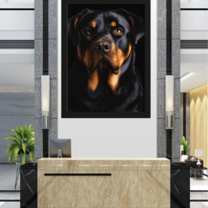 Guardião da Entrada: A Imponência do Rottweiler