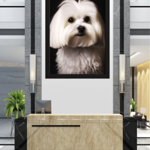 Elegância Canina no Hall de Entrada