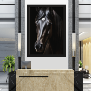 "Elegância Equina: O Guardião do Lobby"