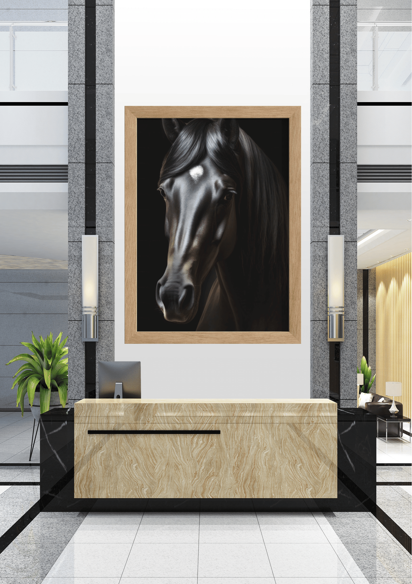 "Elegância Equina: O Guardião do Lobby" - Imagem 3