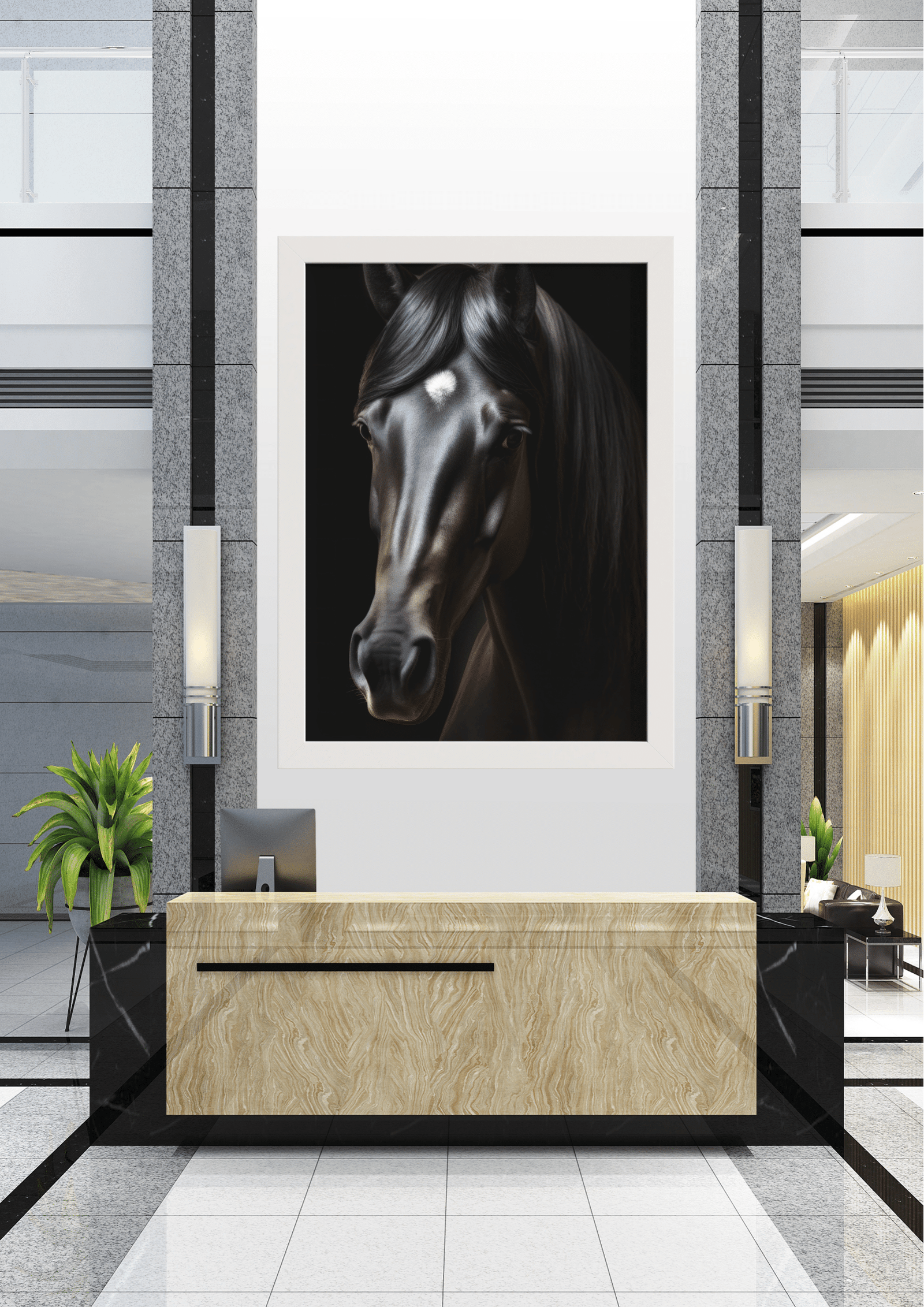 "Elegância Equina: O Guardião do Lobby" - Imagem 4