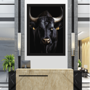 "Força e Elegância: O Touro Negro"